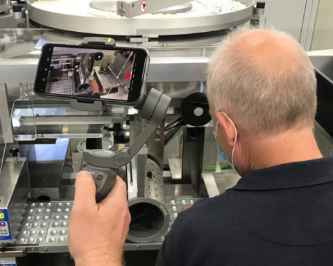Live stream of a factory acceptance test for a Romaco Noack blister machine