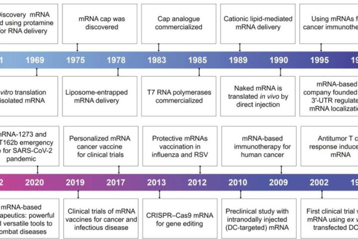 Key discoveries and advances in mRNA-based therapeutics